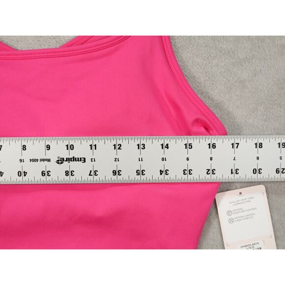 Danskin Womens Pink Scallop Crop Tank Size L - Picture 3 of 11